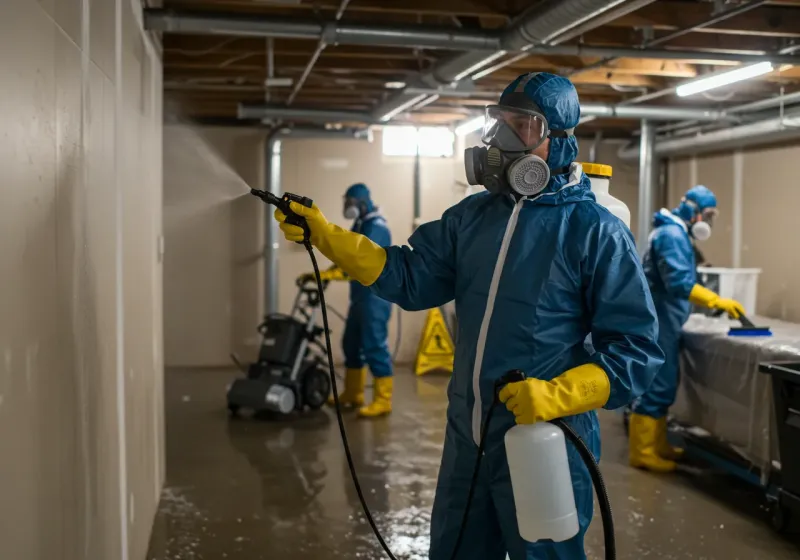 Basement Sanitization and Antimicrobial Treatment process in Eleanor, WV