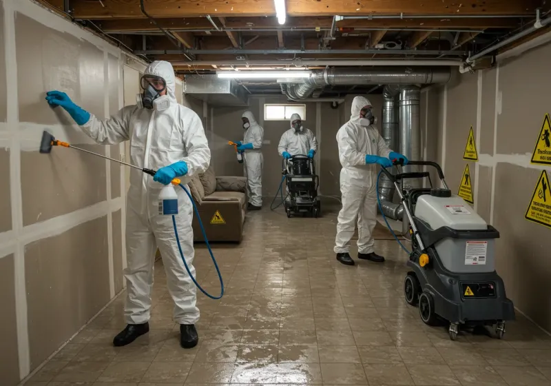Basement Moisture Removal and Structural Drying process in Eleanor, WV